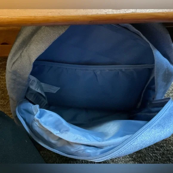 Walt Disney Pictures light blue embroidered and screen art laptop backpack. - Picture 3 of 11